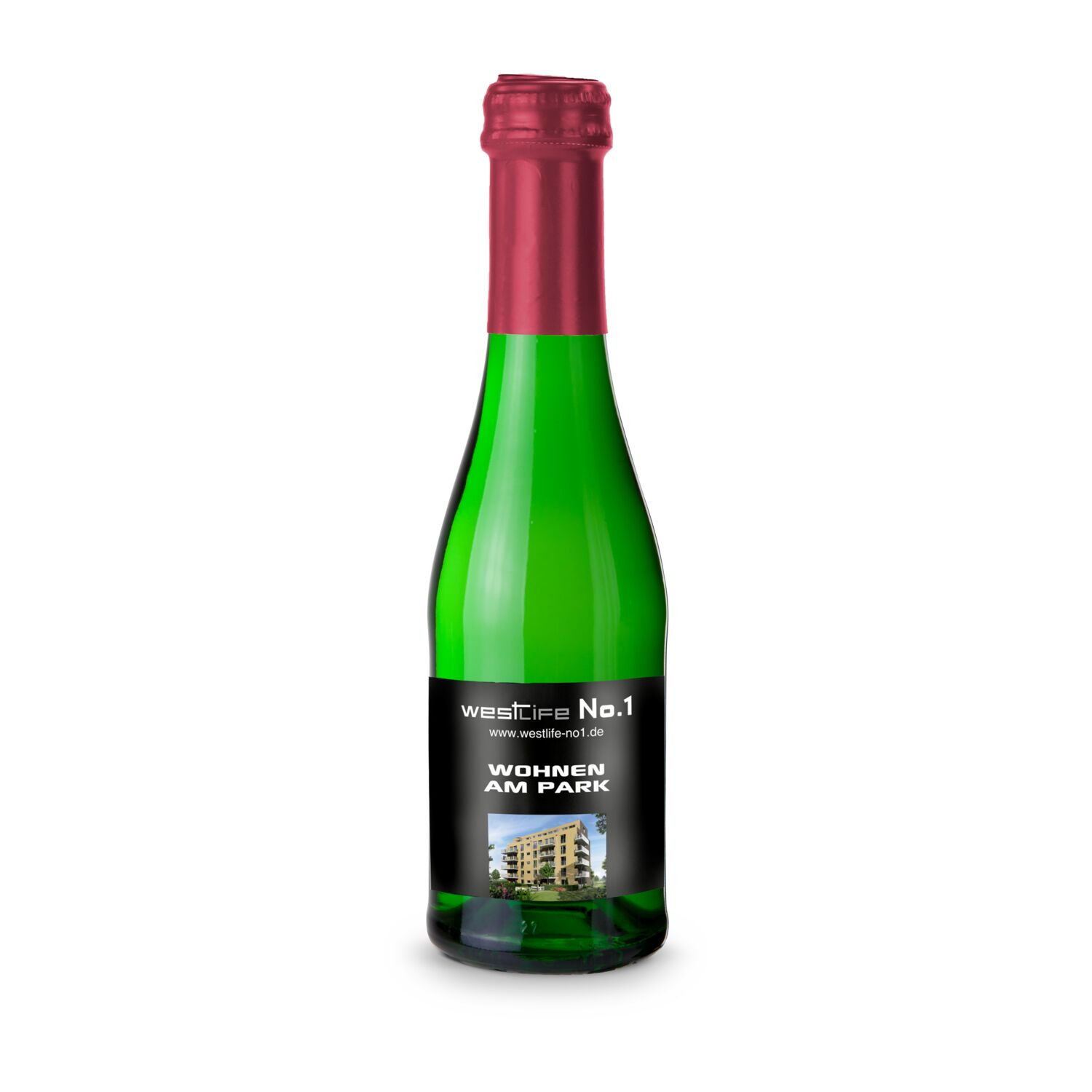 0,2 l klassisches Sekt Cuvée trocken in grüner Flasche mit Schraubverschluss, Alkohol 11% Vol.