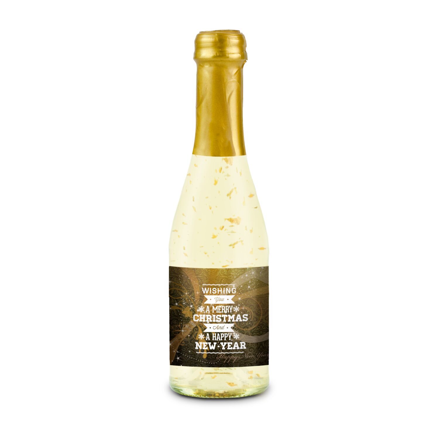 0,2 l aromatisiertes, weinhaltiges Getränk mit 22-karätigem Blattgold und Kohlensäure in klarer Flasche, Alkohol 10% Vol. - Sektsteuerfrei