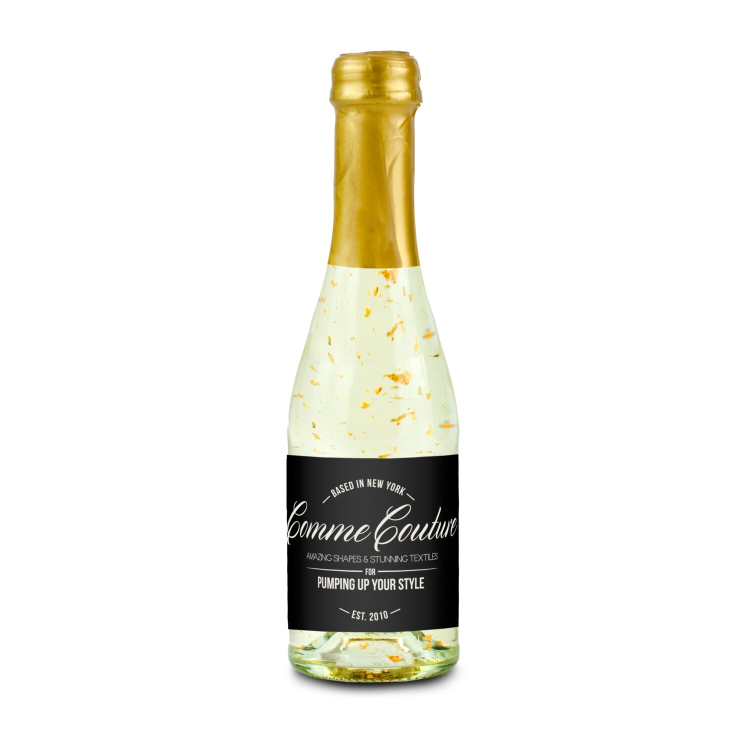 0,2 l aromatisiertes, weinhaltiges Getränk mit 22-karätigem Blattgold und Kohlensäure in klarer Flasche, Alkohol 10% Vol. - Sektsteuerfrei