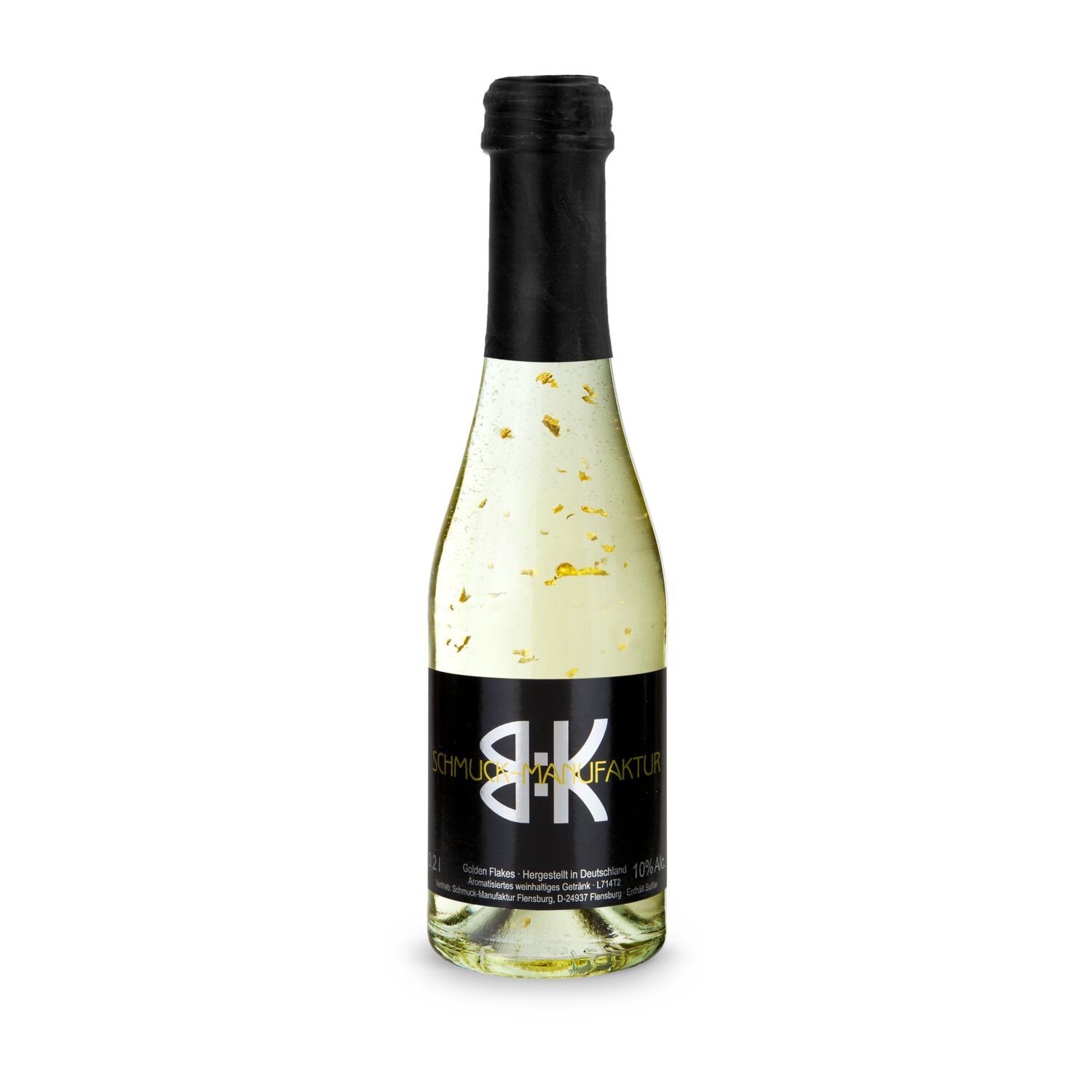 Piccolo Golden Flakes - Fl. klar - Kapsel schwarz, 0,2 l 2K1918d