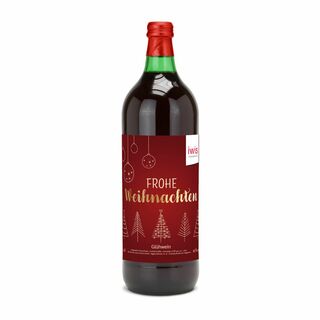 Original Nürnberger Glühwein in grüner 1 l Krugflasche, individuelles Etikett, Alkohol 10 % Vol.