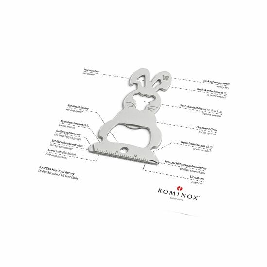 ROMINOX® Key Tool Bunny (16 Funktionen) Frohe Ostern 2K2110o