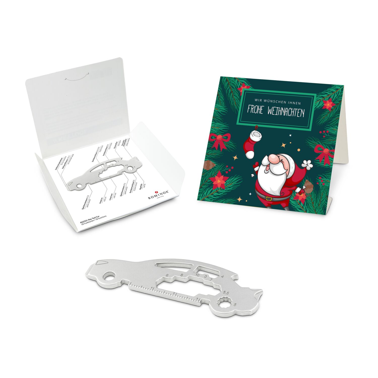 ROMINOX® Key Tool Car/Auto (18 Funktionen) Frohe Weihnachten 2K2201p