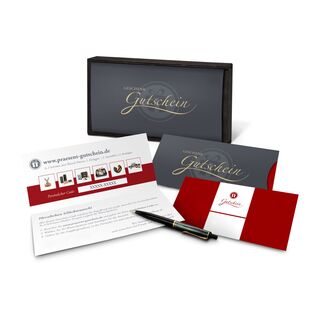 Treffen Sie garantiert den richtigen Geschmack des Beschenkten! Geschenkgutschein im Holzkästchen zur einfachen Online Einlösung.