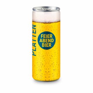 Erfrischendes Bier mit feinherbem und leicht malzigem Geschmack, hergestellt aus Wasser, Gerstenmalz und Hopfen, Alkohol ca. 4,9% Vol. mit Fullbody-Etikett Soft-Touch