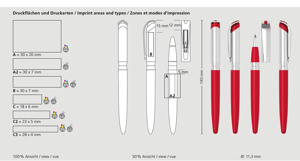 Klio-Eterna - I-roq rollerball metal Mc - Tintenroller