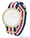Metalluhr TEXSTYLE FLAT gold big