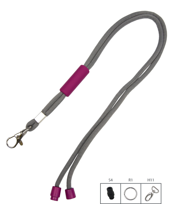 Kordel-Lanyard PVC-Rundlabel