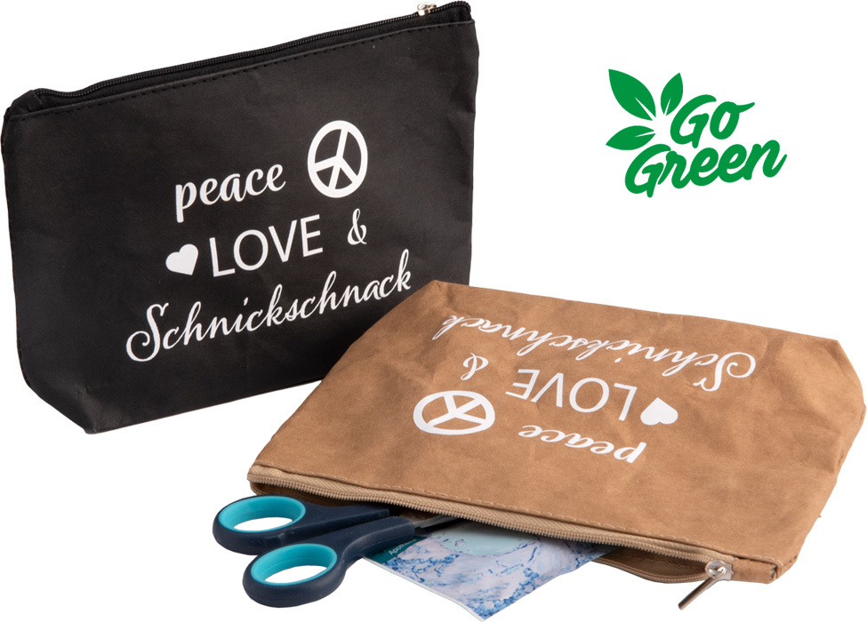 Eco-Ziptasche (Waschpapier in Lederoptik)
