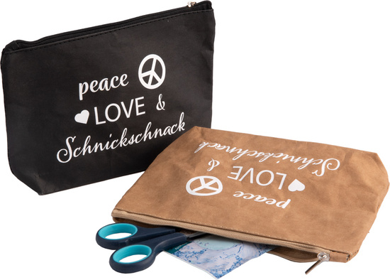 Eco-Ziptasche (Waschpapier in Lederoptik)