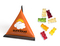 Mini Tetraeder Fruchtgummi 10 g Gummibärchen Standard-Folie transparent