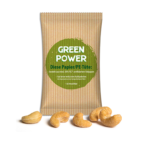 Seeberger Cashewkerne 10 g  Papier/PE-Verbundfolie weiß