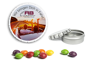 Clic Clac Box 75 g Skittles weiß