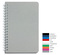 Taschentimer "Luxus" im Format 10,5 x 16,5 cm, deutsche Version, 128 Seiten, Wire-O-Bindung, Kartoneinband, PP-Einband grau