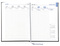 Wochenkalender "Business D" im Format 17,2 x 24 cm, deutsches Kalendarium Grau/Blau mit Leseband, 144 Seiten Fadenheftung, Eckenperforation, Einband Fashion dunkelblau