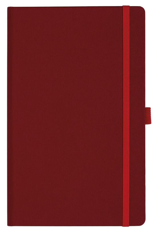 Notizbuch Style Medium im Format 13x21cm, Inhalt blanco, Einband Fancy in der Farbe Ruby Red