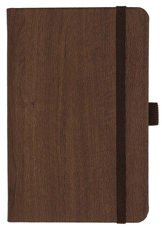 Notizbuch Style Small im Format 9x14cm, Inhalt liniert, Einband Woody in der Farbe Brown