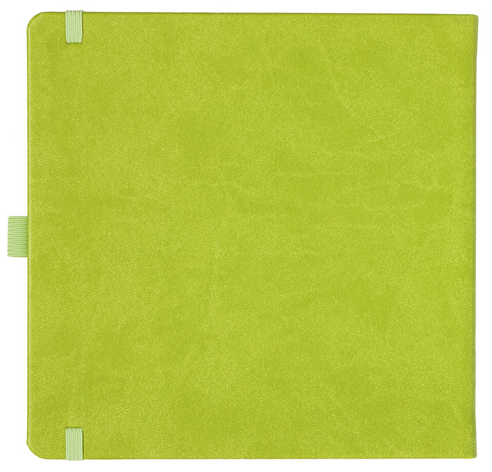Notizbuch Style Square im Format 17,5x17,5cm, Inhalt liniert, Einband Slinky in der Farbe Lime