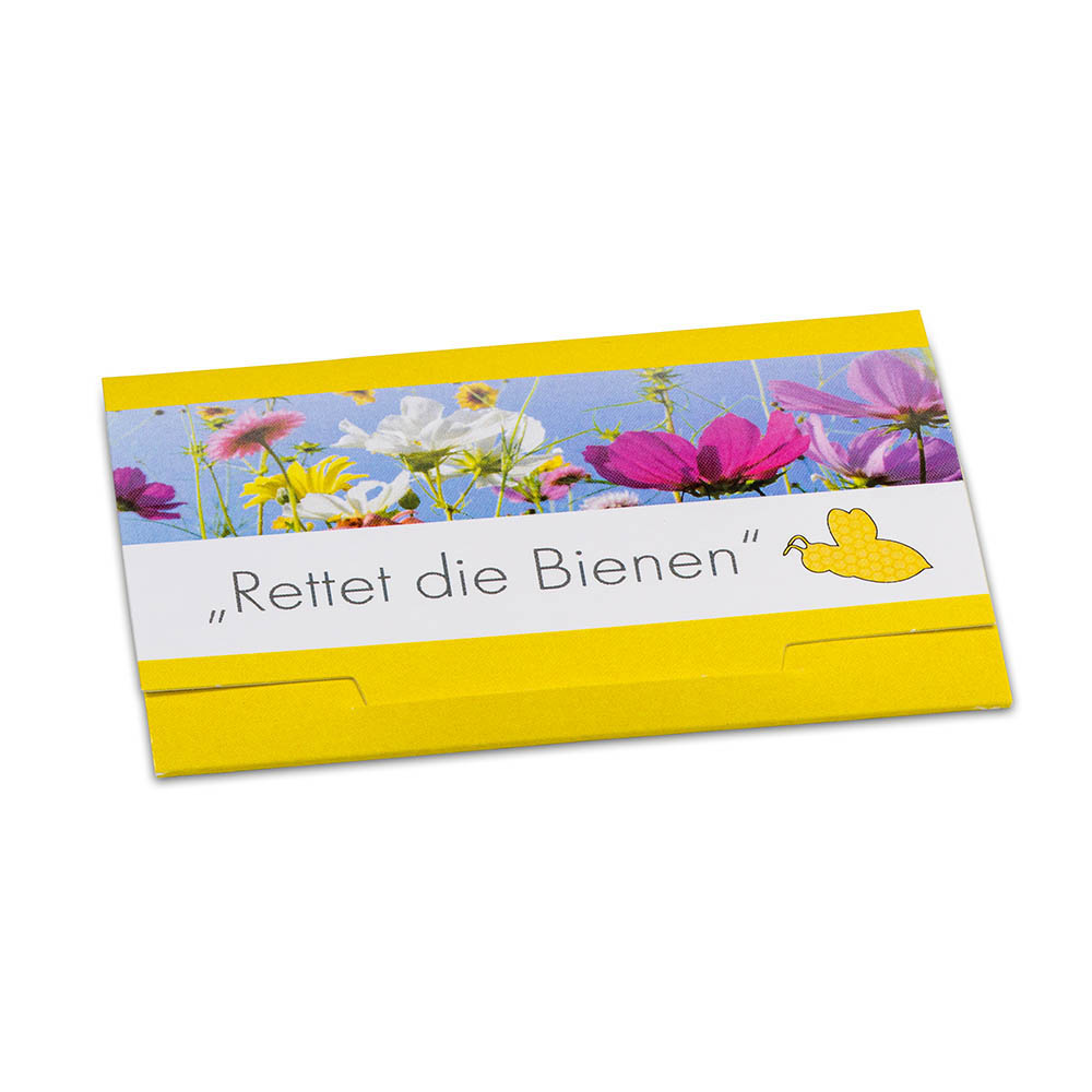 Samenpapier im Klappkärtchen - Blümchen