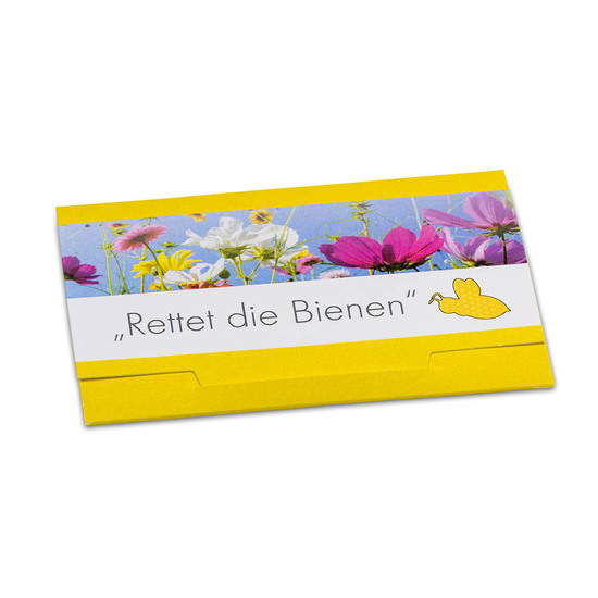 Samenpapier im Klappkärtchen - Blümchen