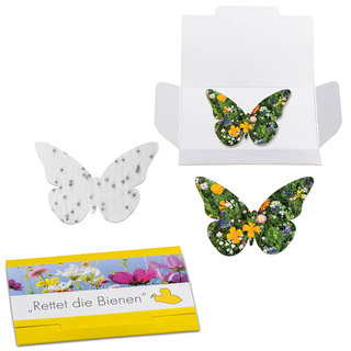 Samenpapier im Klappkärtchen - Schmetterling
