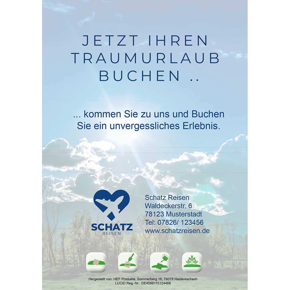 Samenpapier auf A6-Karte - Blümchen