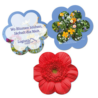 Samenpapier in Klappkärtchen Blume - Blümchen