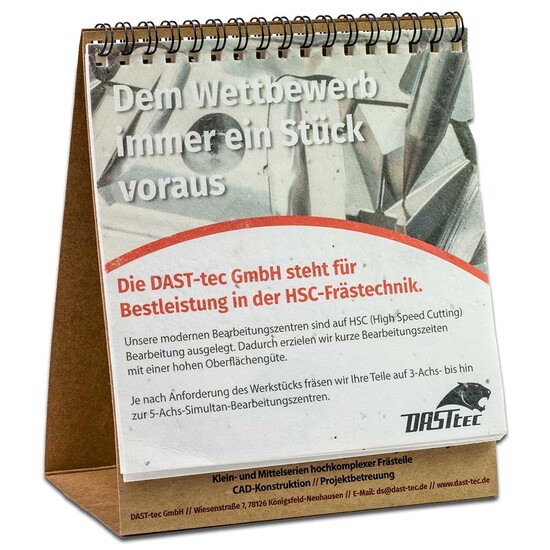 Samenpapier-Tischkalender - Gänseblümchen