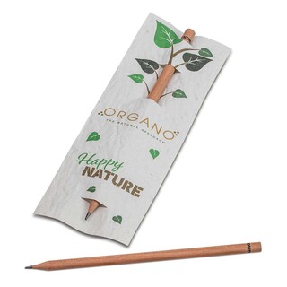 Bleistift im Samenpapieretui - Kresse, Druck 4/4c, Lasergravur
