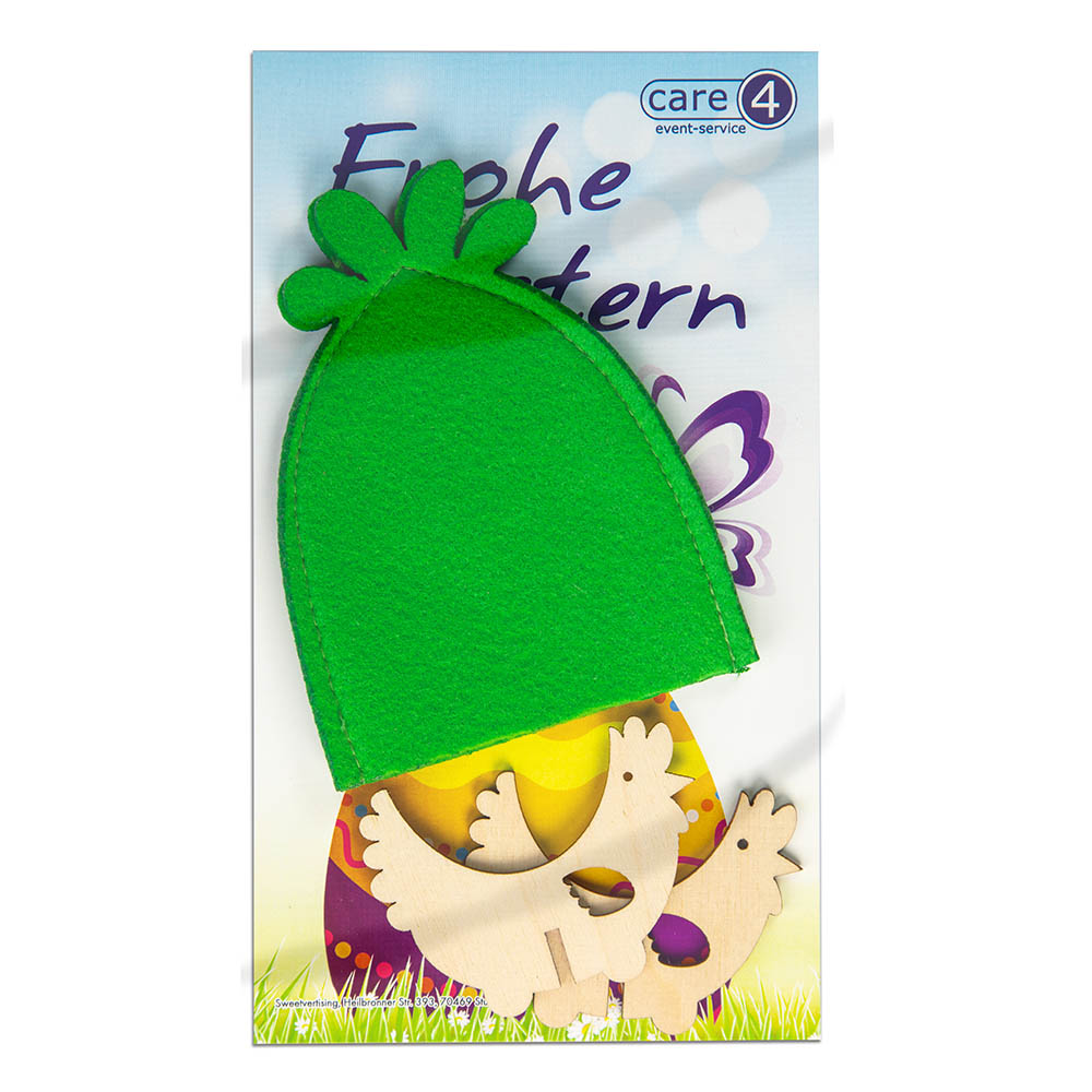 Frühstücksei-Set - gelb inkl. Lasergravur auf Eierbecher und Filz