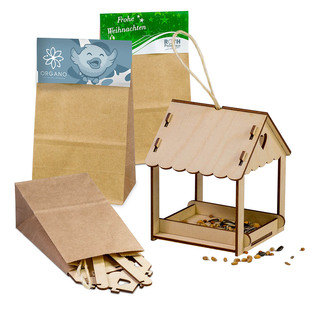 Vogelhäuschen - Weihnachten - mit Lasergravur