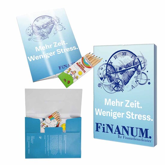 Malbuch / Mal-Set A6 - Bauernhof - Malset mit individuellen Vorder- und Rückseiten