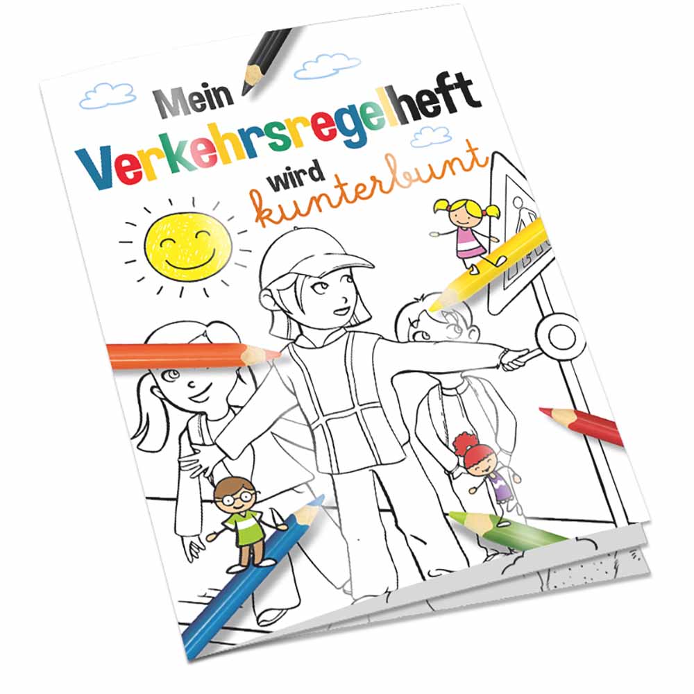 Malbuch / Mal-Set A6 - Verkehr - Malbuch mit individueller Vorder- und Rückseite