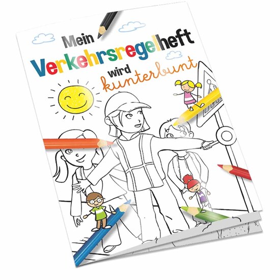 Malbuch / Mal-Set A6 - Verkehr - Malbuch mit individueller Vorder- und Rückseite