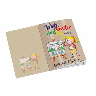 Malbuch / Mal-Set A6 - Bauernhof - Malbuch mit individueller Vorder- und Rückseite