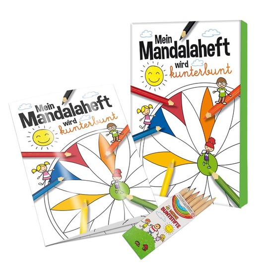 Malbuch / Mal-Set A5 - Mandala - Malset neutral