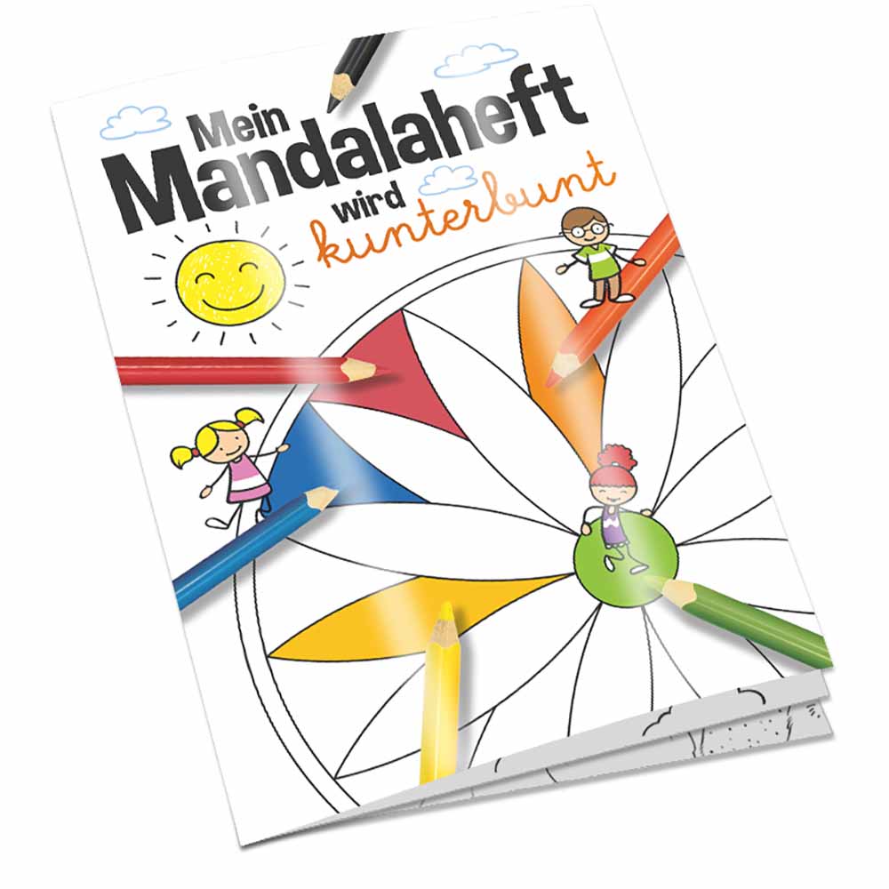 Malbuch / Mal-Set A5 - Mandala - Malset mit 1-c Logoeindruck