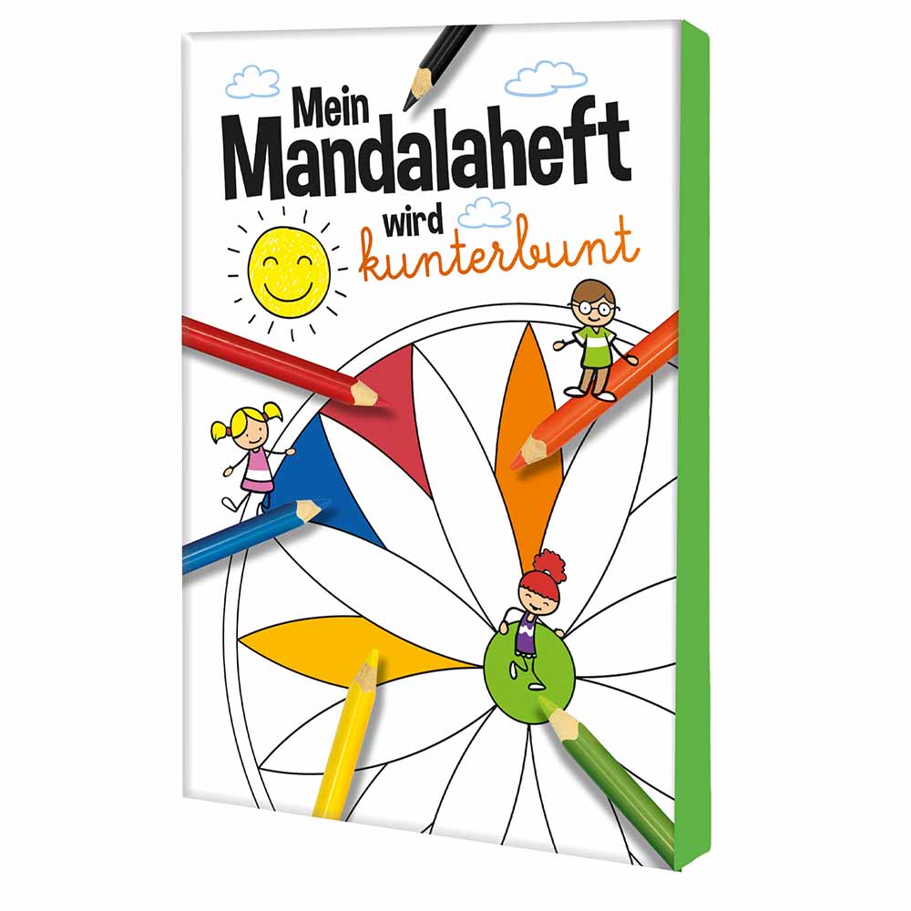 Malbuch / Mal-Set A5 - Mandala - Malset mit 2-c Logoeindruck