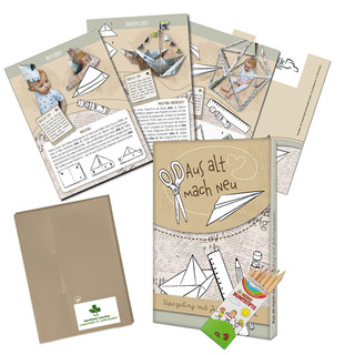 Upcycling-Set – Standard - Zeitungspapier - Tampondruck 1-c