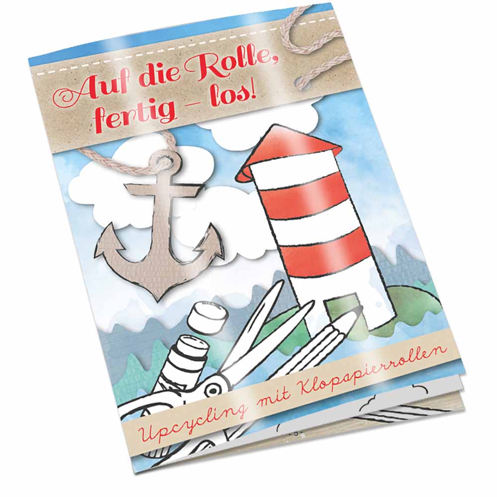 Upcycling-Heft - Toilettenpapierrollen - individuell 4/0-c