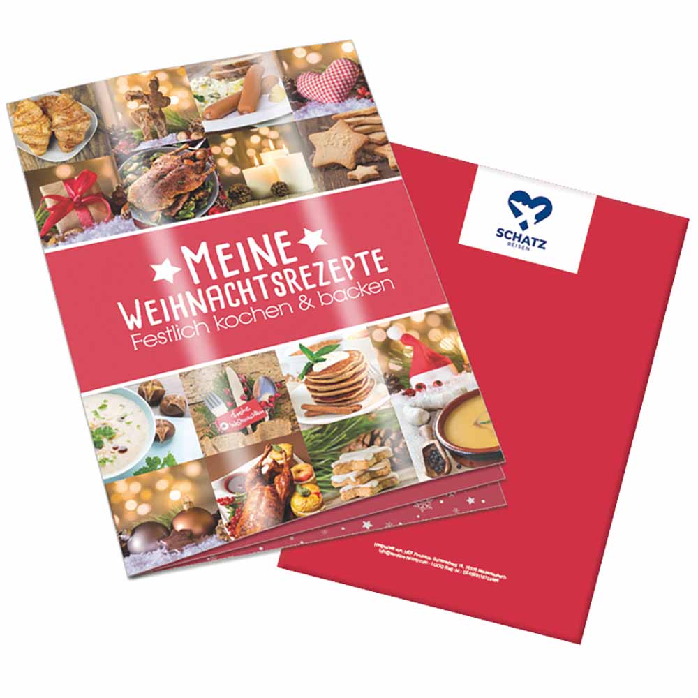 Rezeptbuch-Set "Weihnachten" - Rezeptbuch mit 1-c Logoeindruck