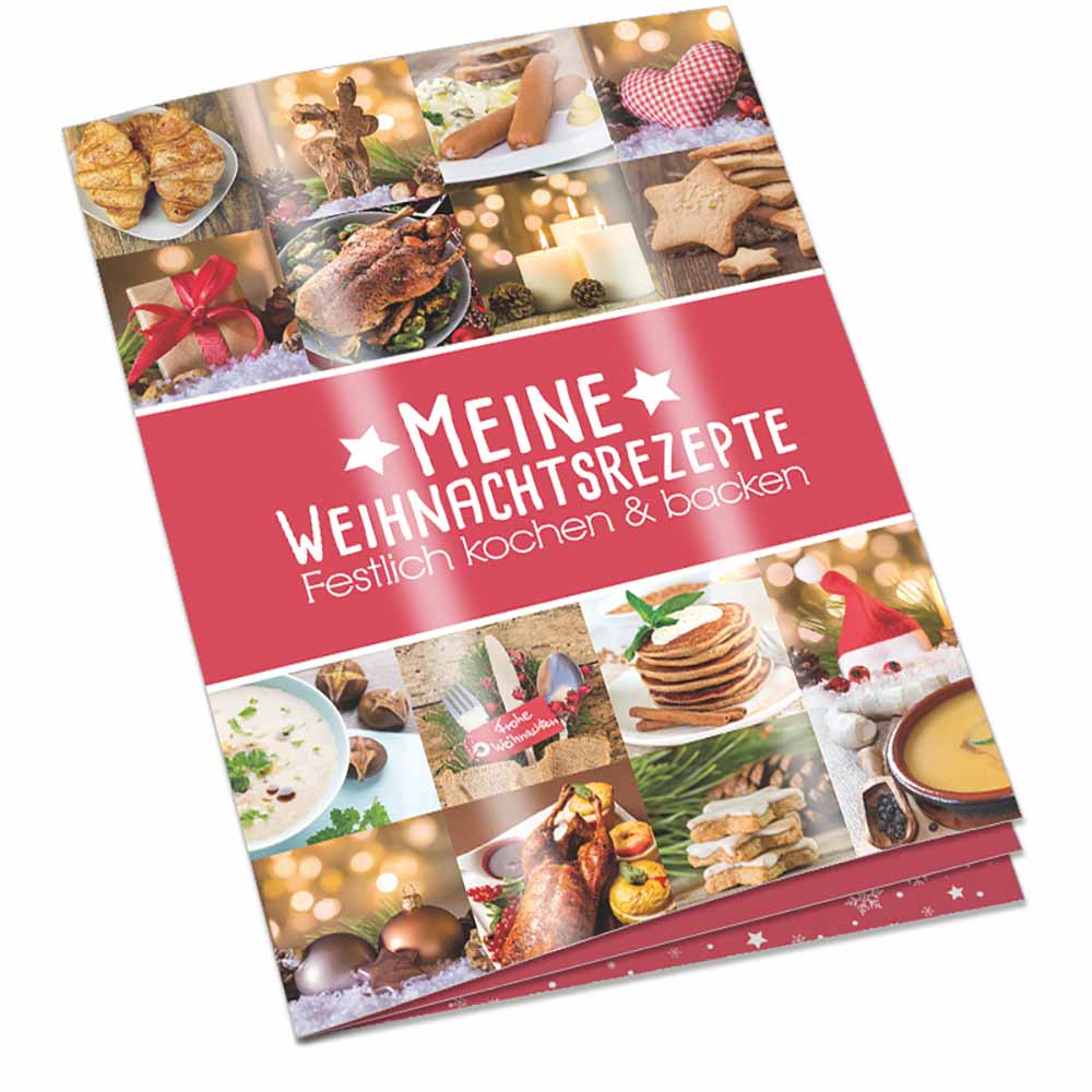 Rezeptbuch-Set "Weihnachten" - Rezeptbuch mit 1-c Logoeindruck