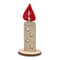 Steckfiguren-Karte Filz - Kerze 4/0-c