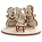 3D Holzpuzzle-Karte - Schneemann-Familie mit Lasergravur