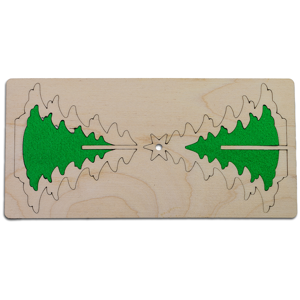 3D Holzpuzzle-Karte - Holz-Filz Tanne mit Lasergravur
