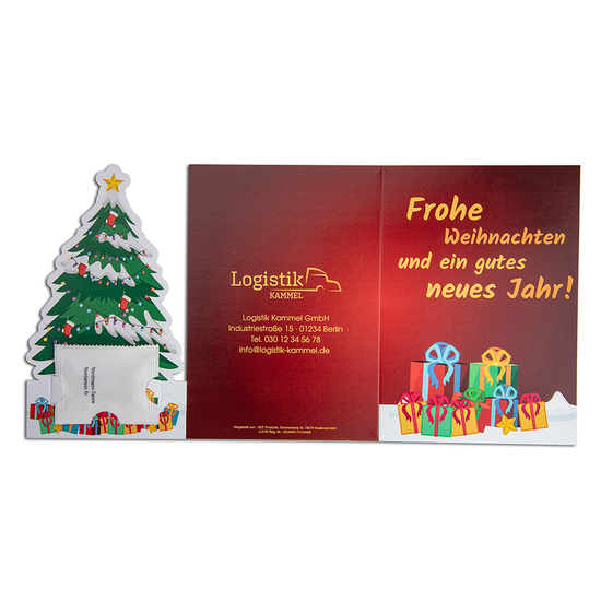Weihnachtsbaum-Karte - mit Digitaldruck