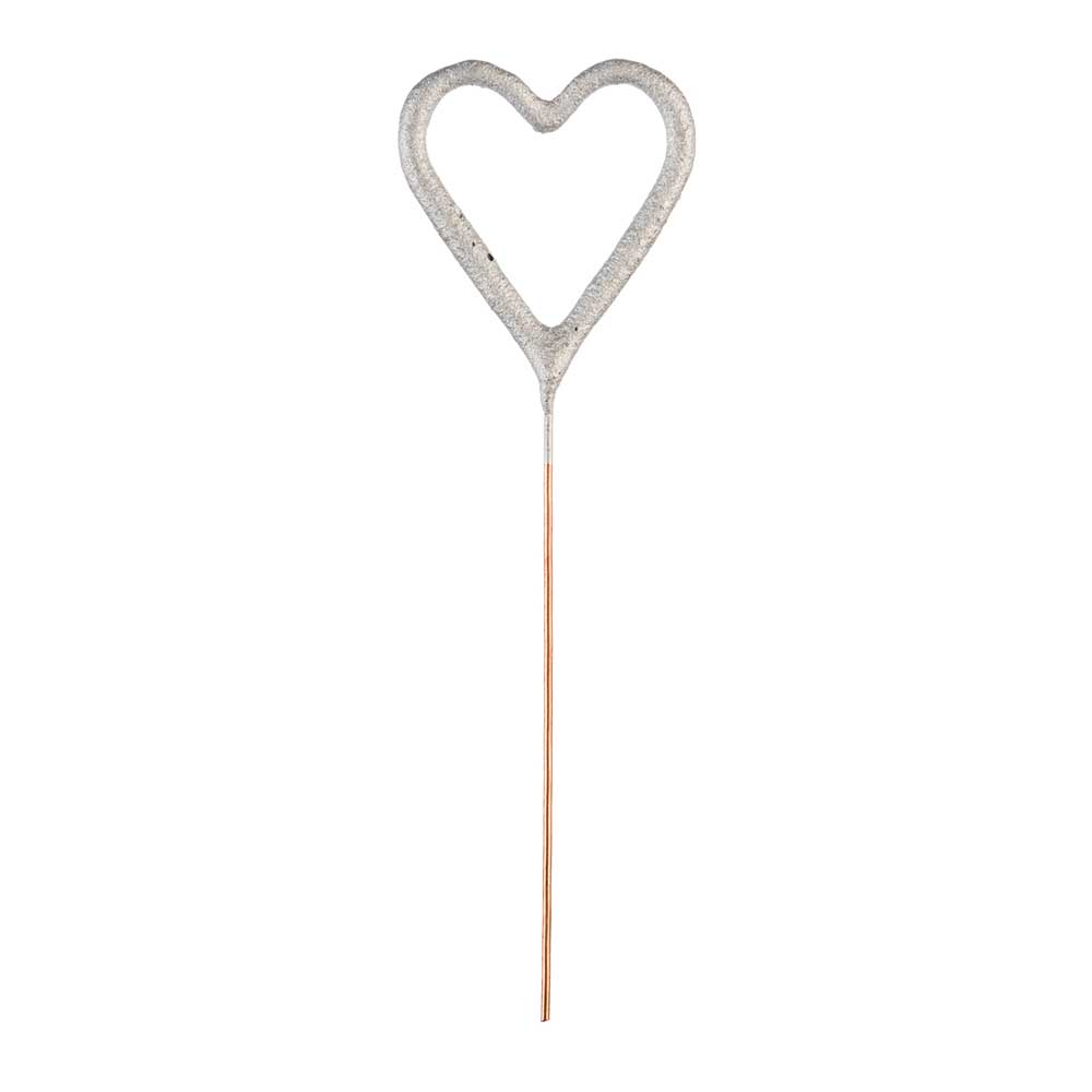 Wondercandle Mini mit Wondercard  - Herz, silber