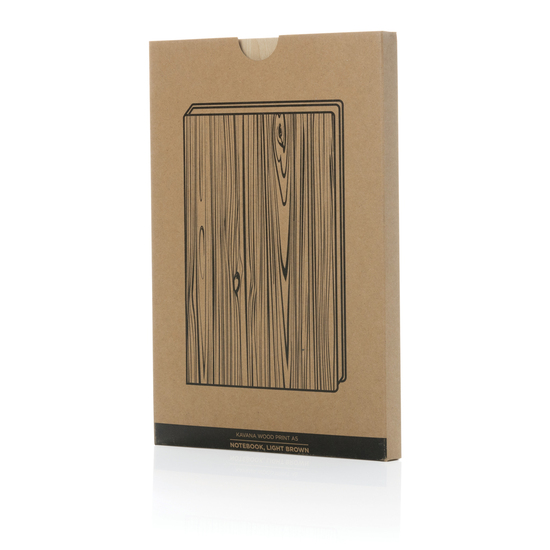 Kavana A5 Notizbuch mit Holz-Print