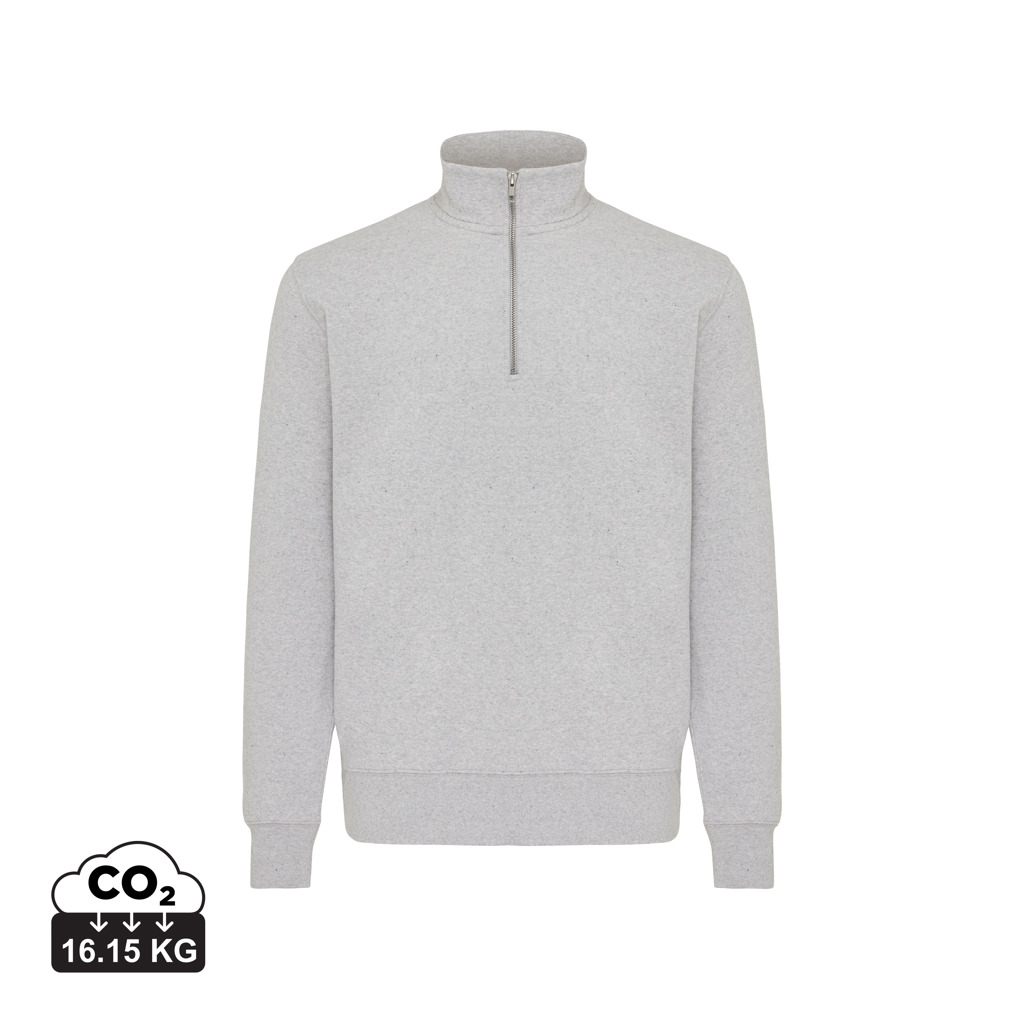 IQONIQ Elgon Quarter-Zip-Sweater aus rec. Baumwolle
