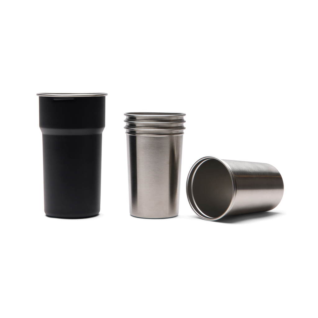VINGA Parks Becher aus RCS Stainles Steel, 4 Stück, 250ml